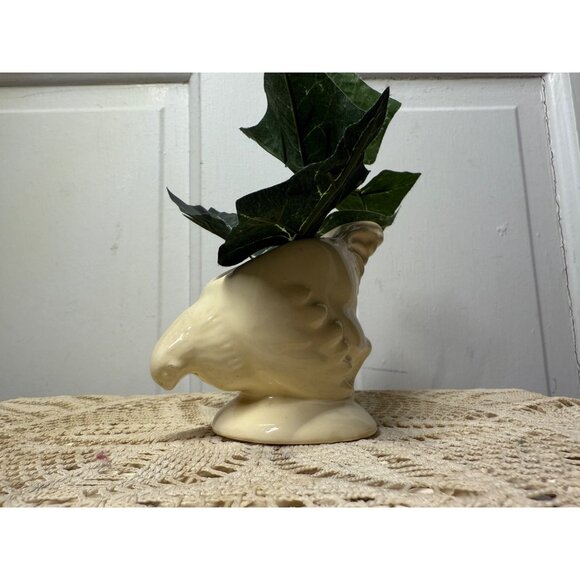 Vintage 50"s Yellow Chicken Small Planter Vase Farmhouse. - Picture 2 of 12